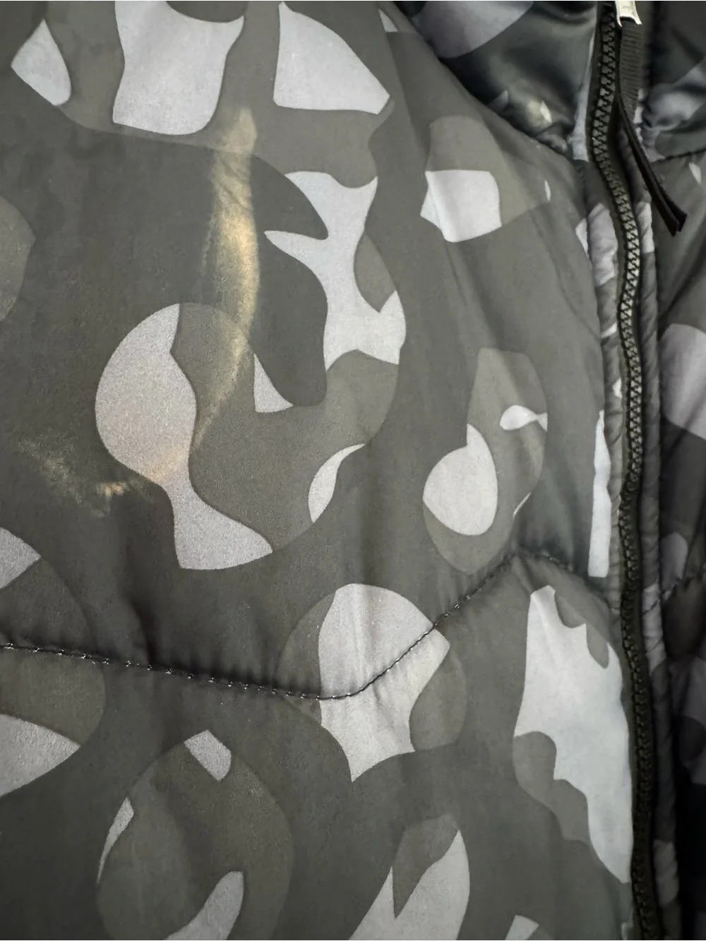 Jordan Fly Vest Reversible Black Cool Grey Camo Insulated Water Repellant